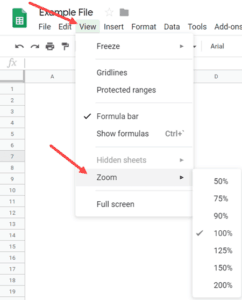 How to Zoom Out in Google Sheets and Zoom Back In [Easy]
