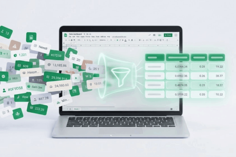 The Google Sheets FILTER function making data easier to understand at a glance.