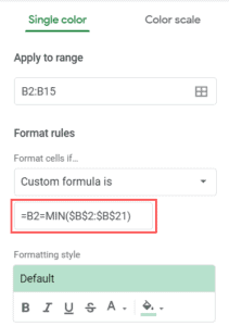 How to Highlight Highest and Lowest Values in Google Sheets