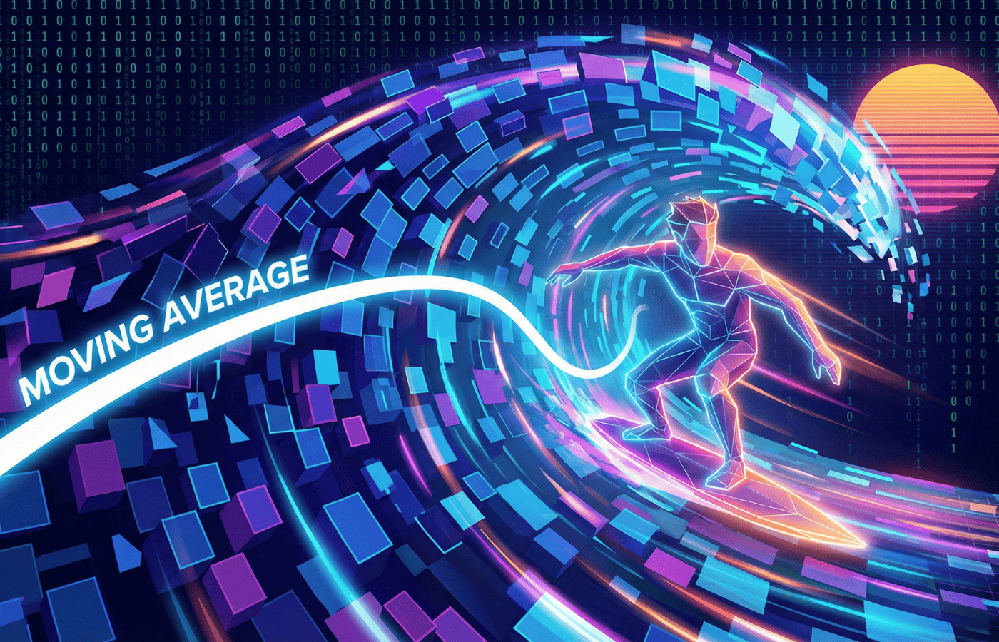 A visualization representing the moving average in Google Sheets.