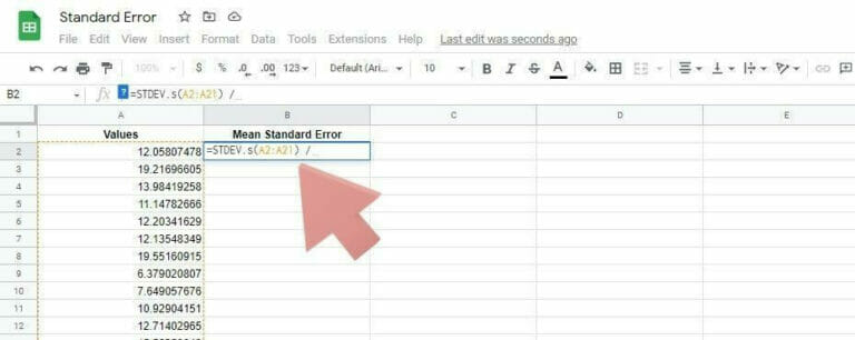 Standard Error Google Sheets Guide