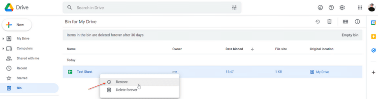 How to Recover a Deleted Google Sheet