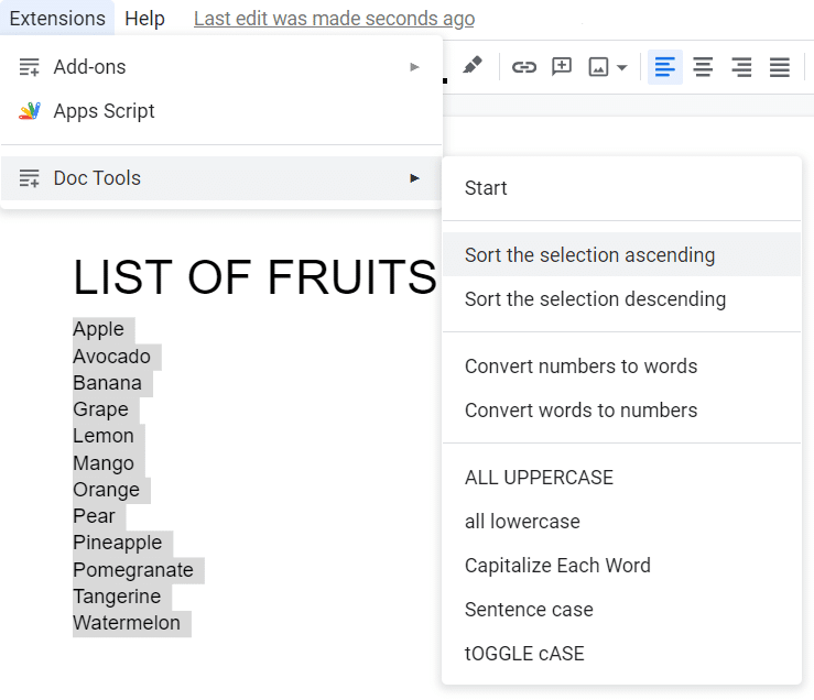 How To Alphabetize In Google Docs 2 Straightforward Ways 