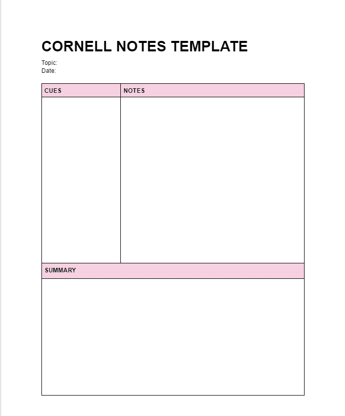 Get A Free Cornell Notes Template For Google Docs 3 Types Get A Free Cornell Notes Template For Google Docs 3 Types