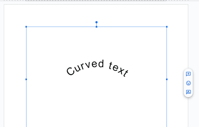 Curved text in Google docs