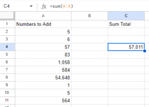 How To Sum a Column in Google Sheets [5 Formulas] | SSP
