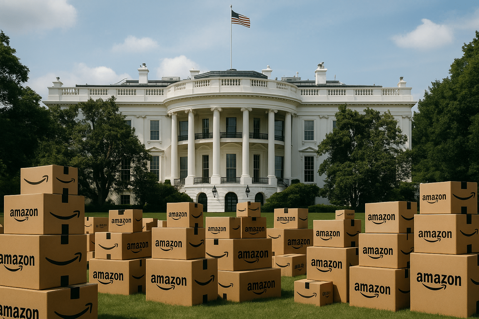 A reporter responds to the White House's comments on Amazon's rumor that they will show tariff data for consumers.