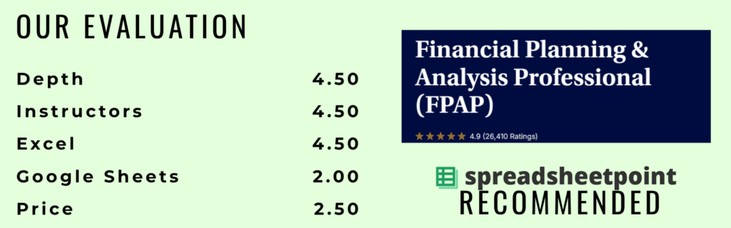Financial Planning & Analysis Professional (FPAP): Best Certification for Excel and Financial Modeling