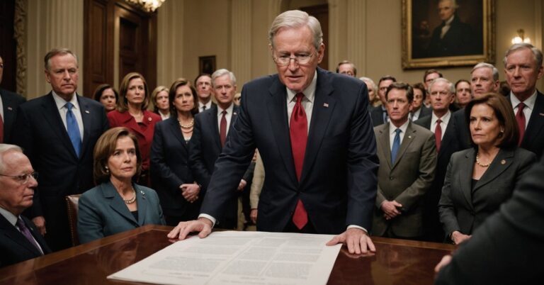 A group of politicians looking concerned.