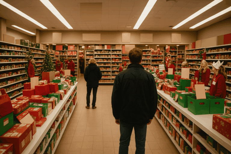 A big box store with a slow sales season.