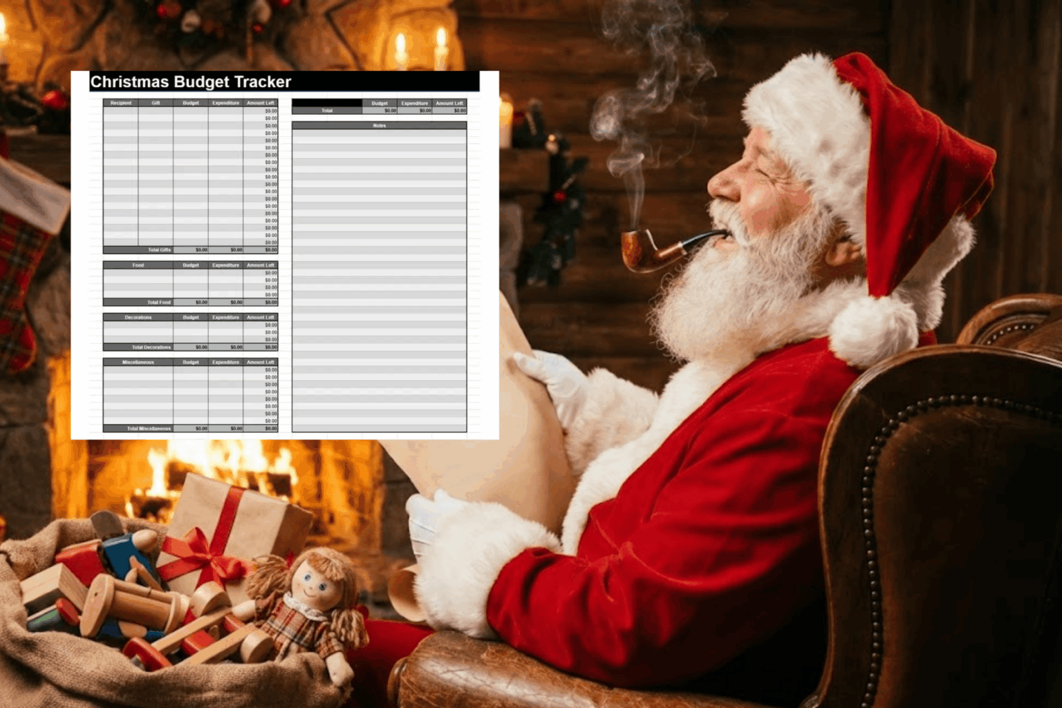 Santa Excel Tables Strategic Holiday Planning With The Spreadsheet Method