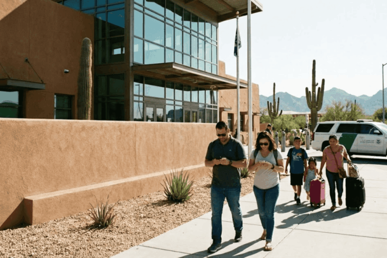 A rendering of a customs and border protection office in Arizona.